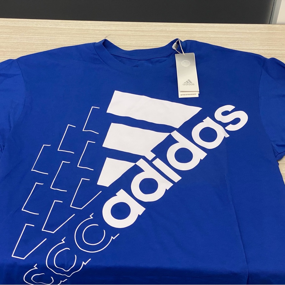 Adidas Men's Bold Blue Graphic Tee